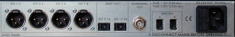 Weiss AFI1 FireWire Interface Rückseite Detail