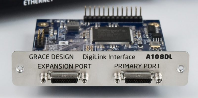 Grace Design m908 DigiLink A108 DL Option Rückseite Anschlüsse back connectors expansion port primary port detail
