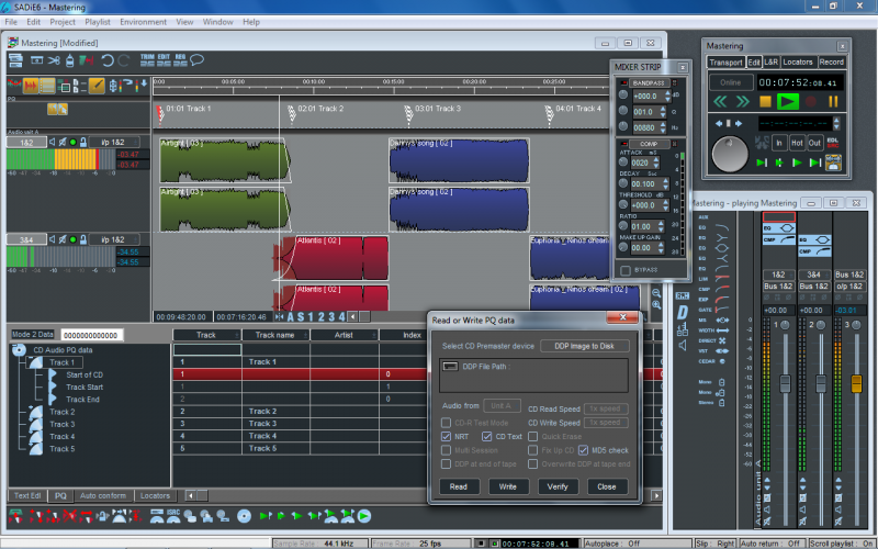 SADiE6 DAW Software Screenshot Radio Mastering